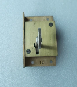 Cabinet Lock Latch With Key left hand Union Brass ref 311B (FREE UK POSTAGE) - Picture 1 of 6