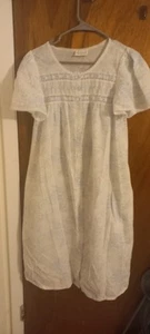 Nicole Sz Small VTG Nightgown Robe House Dress Prairie Country Granny Lace Trim - Picture 1 of 10