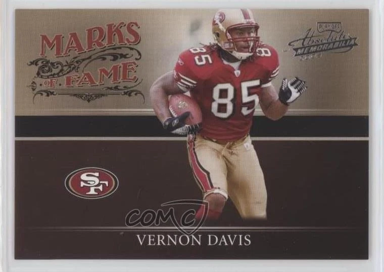 2006 Playoff Absolute Memorabilia Marks of Fame /250 Vernon Davis Rookie RC - Image 1 of 2