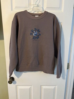 Sudadera Para Hombres De Colección Algodón De Lujo Elevada Bordada "Esquí Duro" Utah Talla Grande Foto 1 de 4