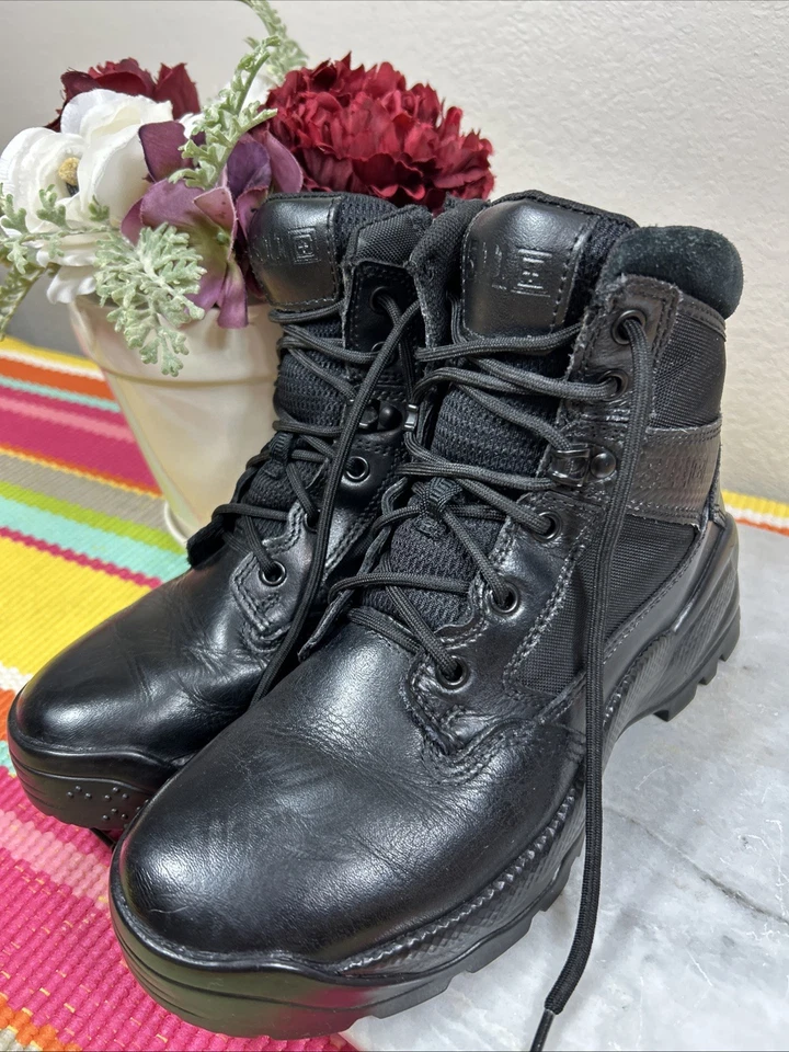 Botas militares femininas 5.11 Tactical WM ATAC 2.0-6" zíper lateral couro preto 8.5 M - Imagem 1 de 4