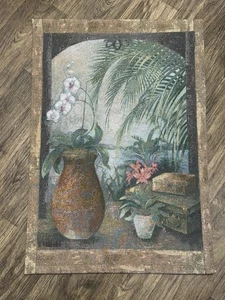 Orchideen im Paradies Fine Art Wandteppich ohne Stäbe - Bild 1 von 13