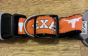 Texas Longhorns Licensed Adjustable Dog Pet Collar 10 3/4"to 16 1/2" - NIP NEW - Picture 1 of 4