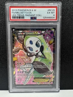 2013 Pokemon B&W Leg Treasures Radiant Full Art Meloetta EX #25 PSA 6 - Image 1 of 2