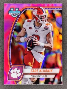 2024 Bowman Chrome U CADE KLUBNIK Pink Lava Refractor #35 Clemson Tigers - Picture 1 of 2