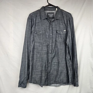 Camisa de mezclilla negra Guess para hombre XL algodón - Imagen 1 de 5