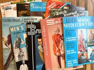 Lot Of 11 Vintage 60s 70s 80s Knitting Crochet Pattern Booklets Leaflets Book - Picture 1 of 12
