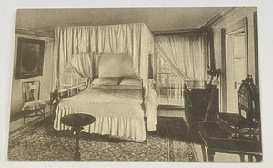 Postal vintage de los años 40 ~ Dormitorio de George Washington en Mount Vernon ~ Virginia VA - Imagen 1 de 2