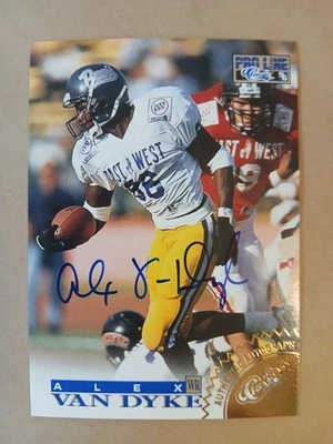 Alex Van Dyke 1996 Pro Line Classic Rookie Auto #d 187/250 New York Jets - Image 1 of 2