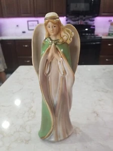 Lovely Contemporary Style Ceramic Angel 9.75" Tall Home Decor Decoration  - Picture 1 of 6