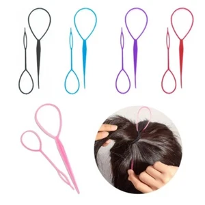 1SET Ponytail Topsy Tail Hair Braid Loop Styling Tool Clip for Women Girls DIY - Picture 1 of 10