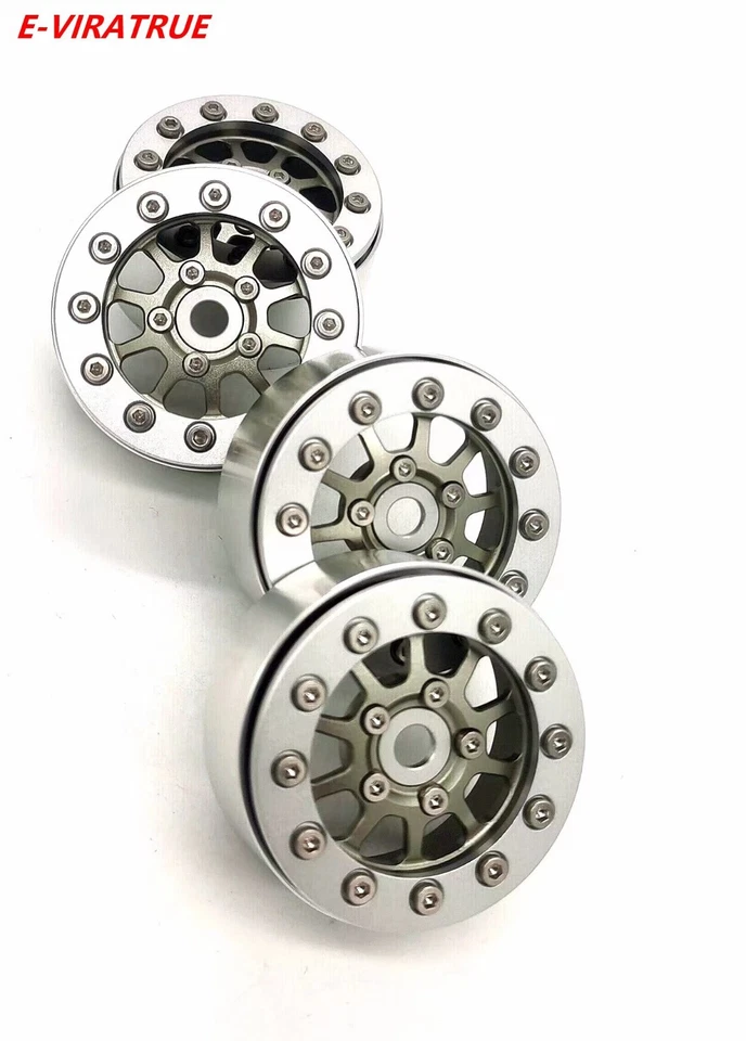 Rueda de aluminio E-VIRATRUE 1,9"" para ejes rectos Vanquish F10 4 piezas Foto 1 de 1