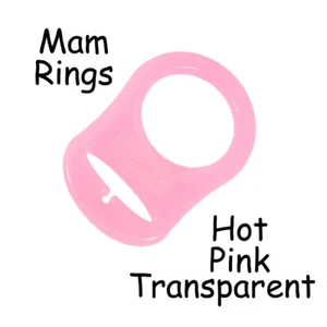 1 Hot Pink Silikon Nuk Knopf MAM Ring Dummy/Schnuller Halter Clip Adapter - Bild 1 von 5
