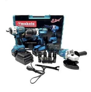 Kit 3 in 1 Trapano Avvitatore + Avvitatore a Impulsi + Smerigliatrice a Batteria - Foto 1 di 1