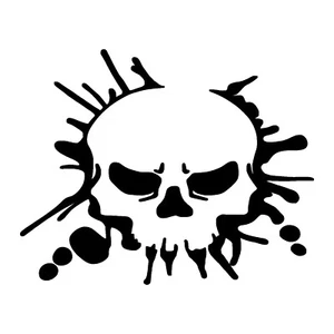 Skull Sticker - Splash Skull Decal - New Design - Picture 1 of 3