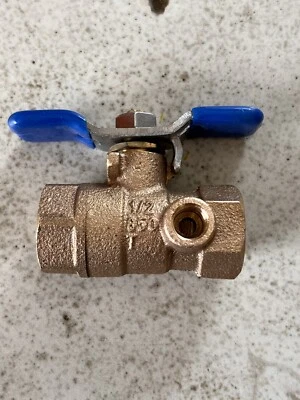 Válvula de esfera de refluxo 1/2 polegadas 720a porta de teste porta completa PVB 1/2" fabricante de equipamento original - Imagem 1 de 4