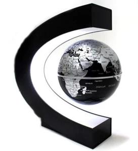 Magnetic Levitation Globe with C-Shaped Stand � Floating World Map Display - Picture 1 of 3