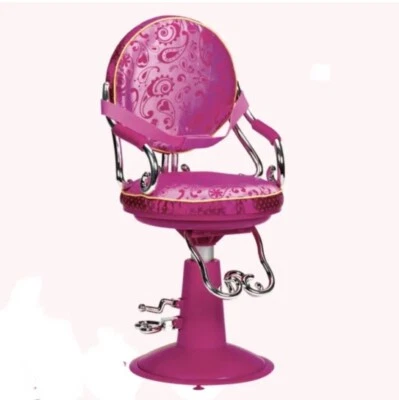 Sitting Pretty Salon Chair In Pink Paisley For MY GENERATION Or Any 18” Doll - Image 1 of 2