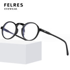 Men Round Blue Light Blocking Eyeglasses Full Frames Clear Lens Glasses Frames