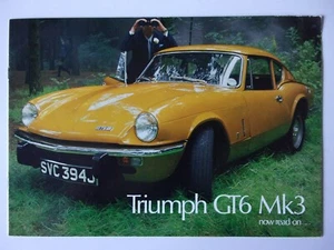 TRIUMPH GT6 MK3 orig 1972 UK Mkt Sales Brochure - Mark 3 - Picture 1 of 5