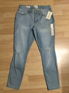 Jeans UNIVERSAL THREAD Size 4 / 27 NWT Distressed Curvy Skinny  Inseam 26” - Picture 1 of 4