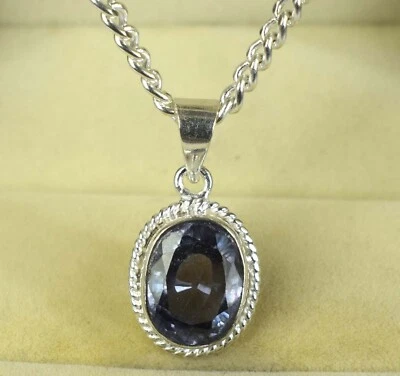 Pingente masculino de pedra preciosa oval alexandrita mudança de cor natural 14,40 quilates VEJA VDO - Imagem 1 de 4