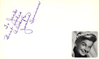 Joanie Sommers Signed Auto 3x5 Index Card Johnny Get Angry