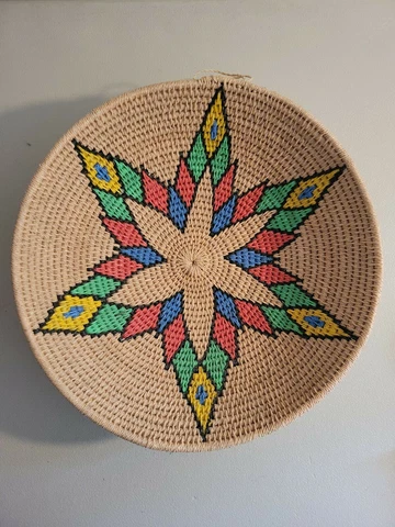 Natural Woven 12" Fruit Basket/bowl Cover