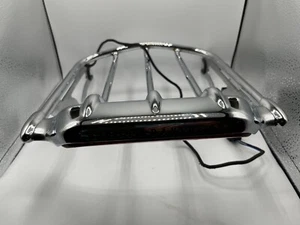 Genuine Harley Davidson Detachable Chrome LED Luggage Rack 2012 Street Glide - Picture 1 of 9