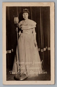 RPPC Miss Vivienne KFH Radio Lady Storyteller Wichita KS Vintage Photo Postcard - Picture 1 of 2