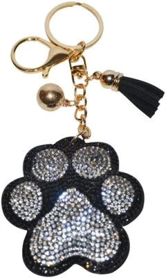 Llaveros Pawprint para Mujer y Niñas, Dije Bolso Bling, Dijes Mochila (Claro) Foto 1 de 4