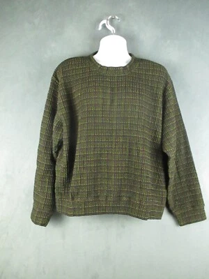 Suéter masculino vintage Jhane Barnes XL preto pulôver malha 3D tecido Japão anos 90 Y2K - Imagem 1 de 4