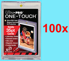 100 Ultra Pro ONE TOUCH MAGNETIC 35pt UV Card Holder Sports Display Case Trading
