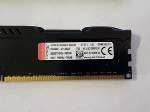 HYPER X FURY 8GB DDR3-1866MHz PC3-14900 1.5V HX318C10FBK2/16 - Picture 1 of 2