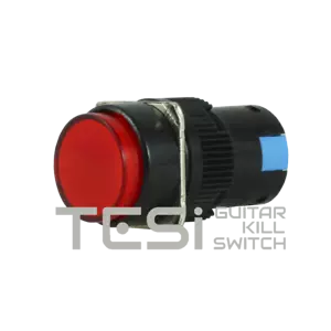 Tesi NELLI 16MM LED Pushbutton Momentary Guitar Kill Switch EVH Style Ed Red - Picture 1 of 7