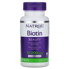 Biotin Vitamin B7 (10mg) 10,000mcg 100 Tabletten B-Komplex Vitamin Haare & Nägel