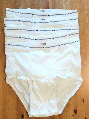 Fruit of the Loom XXL 5 Pair of Men's Underwear Tighty Whities 2XL Vintage 46-48 - Image 1 of 4