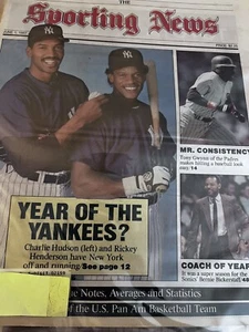 The Sporting News New York Yankees Rocket Henderson Charlie Hudson June 1 1987 - Picture 1 of 1