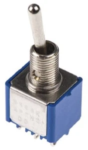 Apem TOGGLE SWITCH 5646AK 4A 30V DC Latching DPST, Panel Mount, Solder Terminal - Picture 1 of 3