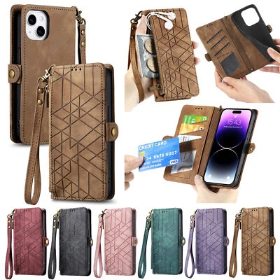 Geometry Leather Flip Wallet Case For Nokia C35 HMD Pulse Pro HMD Skyline Fusion - Image 1 of 4