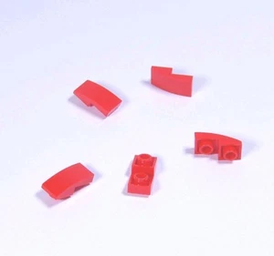 NEW Loose Lego Slope 2x1 Curved Inverted (5pcs) - Red - Part 24201 FAST SHIPPING - Picture 1 of 2