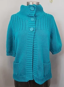 Suéter/Cárdigan Grueso Azul Express Para Mujer Talla L Pecho 38 Manga Corta 35573 - Imagen 1 de 7