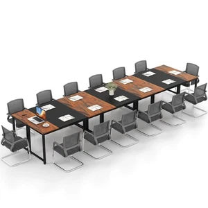 Set of 6 Meeting Table 63" x 24" Conference Table with Adjustable Foot Pads - Picture 1 of 8