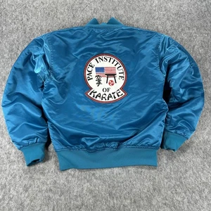 Vintage Game Sportswear Jacket Mens Small Satin Bomber Pace Karate Patch USA - Picture 1 of 12