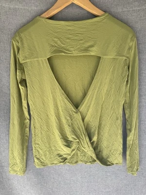 Lululemon 尺寸 4/6 (?)Modal-Blend 露背长袖衬衫绿色 — 第 1/4 张图片