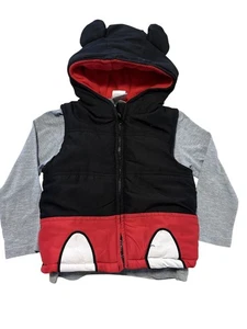 Disney Mickey Mouse Chaleco y Camiseta Manga Larga Niños Talla 3T - Imagen 1 de 4