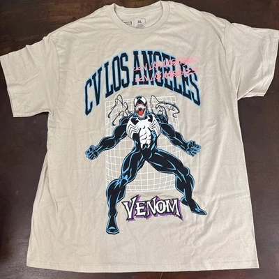 CVLA Marvel Mens Venom collab Sand Wash Breakout graphic streetwear t-shirt XL - Image 1 of 4