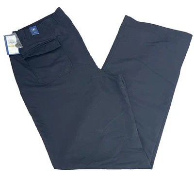 Pantalones IZOD para mujer talla 14 (36 x 33) con cordón negros bolsillos pierna recta informales Foto 1 de 4