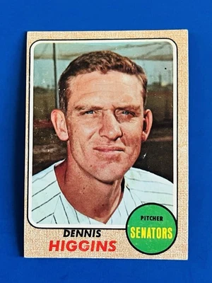 1968 Topps Dennis Higgins Senators High Series Baseball Card #509; Mid Grade - Image 1 of 2
