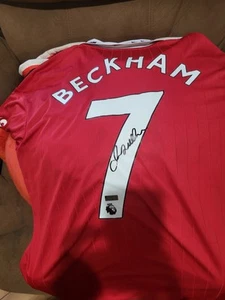 DAVID BECKHAM SIGNED#7 MANCHESTER UNITED 22-23 ADIDAS JERSEY PANINI COA - Picture 1 of 8